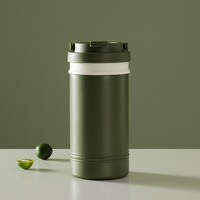 Mug à café isotherme 2026 Emerit, le plus tendance, avec logo personnalisé, 450 ml (15 oz), anti-déversement, double paroi en acier inoxydable, tasse à café à ventouse magique