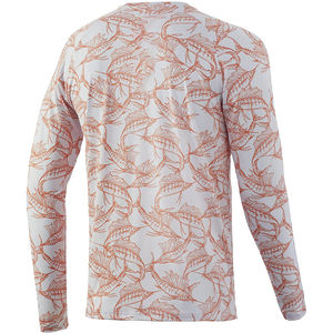 Camisas de pesca transpirables con protección UV de secado rápido, ligeras, Unisex, venta al por mayor, personalizadas, Upf50, camisas de manga larga en blanco, 100% poliéster - Product Image 4