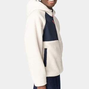 Hot Sale Customized Men's Solid Autumn Fashion Hoodies High Quality <b>Sherpa</b> Fur Embossed Fleece <b>Fabric</b> Best Price Made Pakistan - Product Image 4