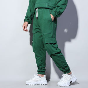 ชุดวอร์มสองชิ้นแขนยาวของผู้ชายชุดวอร์มฤดูหนาวพร้อมกางเกงจ็อกเกอร์ชุดสูทแบบซ้อนกัน - Product Image 5