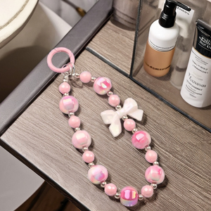 Cá nhân hoá mới màu mạ Acrylic đèn lồng đính cườm Keychain Mặt dây chuyền đầy màu sắc cung phụ kiện tai nghe trường hợp trang trí Nhựa - Product Image 1