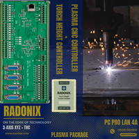 RADONIX PC-Pro LAN 4A avec contrôleur de hauteur de torche, kit de commande CNC Ethernet 3 axes pour table de découpe plasma