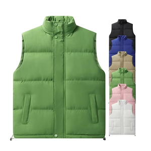 New Arrival Men's Casual Hooded Canvas Waterproof Breathable Winter Puffer Vest-High Quality Low MOQ Customizable Front - Product Image 1