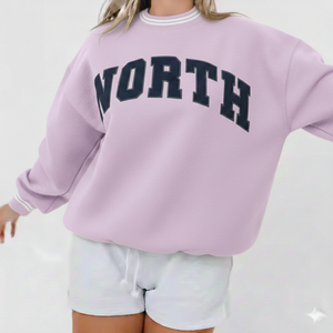 เสื้อโอเวอร์ไซส์พิมพ์ลายสำหรับผู้หญิง คอเต่า แขนยาว สไตล์ลำลอง ใส่สบาย เหมาะสำหรับฤดูหนาว แฟชั่นแนวสตรีทสำหรับใส่ในชีวิตประจำวัน - Product Image 1