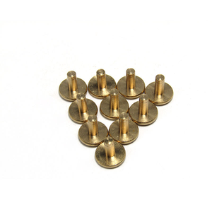 Rivet à tête dôme en laiton pur, taille personnalisée, quincaillerie pour cuir, pour sacs à main DIY et colliers pour animaux de compagnie - Product Image 1