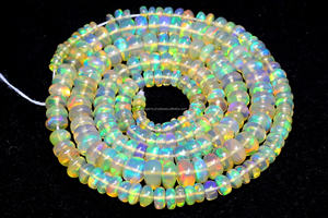 ลูกปัดโอปอลทรงหลังเบี้ยของชาวเอธิโอเปียของแท้4มม. ถึง6มม. ลูกปัดเกลียวโอปอลเอธิโอเปียนเอทิโอเปีย16นิ้ว - Product Image 5