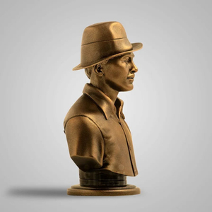 Escultura de busto de Bhagat Singh (bronce antiguo, 5 pulgadas) - Product Image 3