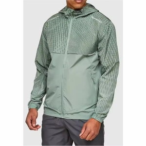 Veste Coupe-vent à Capuche Design Personnalisé Couleur Unie Imperméable Respirant Streetwear - Product Image 1