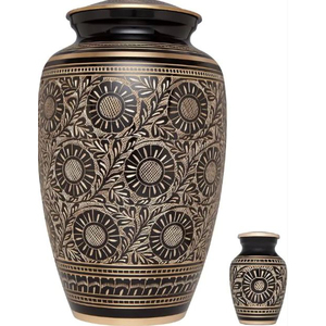 Antique Design Pattern Brass <b>Large</b> Keepsake Urns Brass Grecian Pattern Latest Design Adults Cremation Urn - Product Image 3
