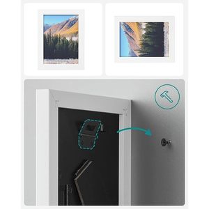 SONGMICS Ensemble de 3 cadres photo en verre blanc RPF33WT 13 x 18 cm E1 MDF pour cadeaux et souvenirs - Product Image 3