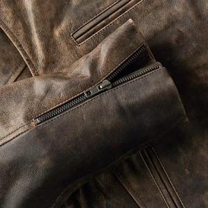 Nouvelle veste en cuir véritable pour homme, élégante et de haute qualité, style vintage, streetwear, imperméable, bomber - personnalisée - Product Image 6