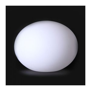 Luminoso RGBW LED a forma di uovo luce sfera ovale telecomando ricaricabile incluso IP67 20x20x14cm SKU-40141- - Product Image 1