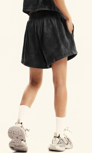 2024 OEM personalizado 350g alta calidad mujer Fitness entrenamiento transpirable pantalones cortos Casual ácido lavado mujeres Jogger Deporte Pantalones cortos - Product Image 5