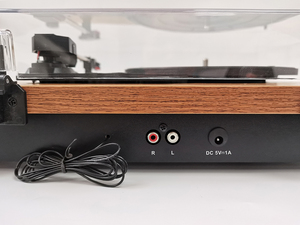Tourne-disque mécanique en bois et vinyle, entièrement automatique - Product Image 4