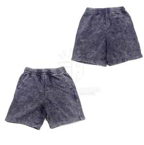 <b>Men's</b> Casual Acid Wash <b>Shorts</b> Pockets 100% Cotton Drawstring Elastic Waist Summer Sweat <b>Shorts</b> Solid Pattern Embroidered - Product Image 6