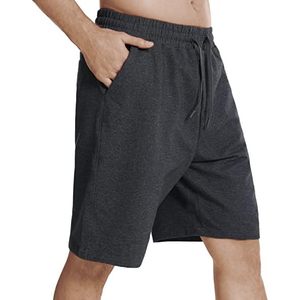 Casual Night Wear Pantalones cortos para hombre negro Tallas grandes Pantalones cortos hasta la rodilla de algodón para hombre - Product Image 2