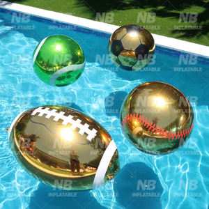 <span class=keywords><strong>Centre</strong></span> <span class=keywords><strong>commercial</strong></span> géant de Noël Big Shiny PVC Silver Gold Xmas Reflective Gonflable Metallic Mirror Stars Moon Cloud Ball - Product Image 6