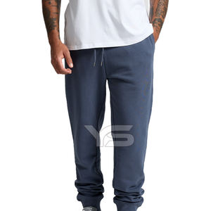 Pantalon de jogging décontracté pour hommes 100% coton pantalon long de sport respirant avec taille à revers taille moyenne Options multicolores - Product Image 5