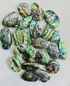 ลูกปัดเปลือกหอยเป๋าฮื้อธรรมชาติคุณภาพสูงผสมขนาดรูปไข่งดงามสีรุ้งสีม่วงสีเขียวนกยูงหินหอยเป๋าฮื้อ - Product Image 3