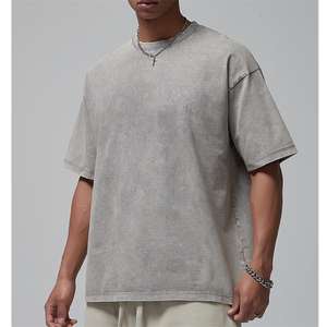 Alta calidad OEM 100% algodón ligero Unisex diseño de impresión personalizada Logo en blanco camisetas de gran tamaño para hombres venta al por mayor ropa de verano - Product Image 1