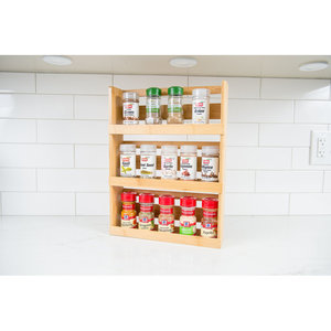 ชั้นวางเครื่องเทศไม้ไผ่3ชั้นสำหรับจัดระเบียบเฟอร์นิเจอร์ห้องครัว - Product Image 5