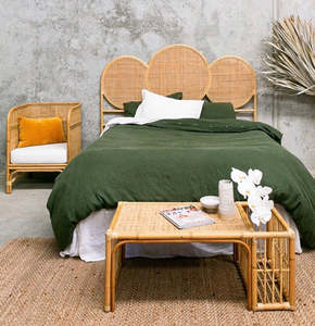 Cadre de tête de lit de cercle en bois de rotin de décor de chambre de style français pour la tête de lit ronde de lit avec le prix bon marché - Product Image 2