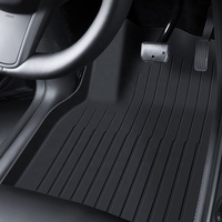 3PCS Tapis de sol imperméable tout temps pour Tesla Tapis de sol en TPE avec clous antidérapants pour accessoires d'intérieur Tesla