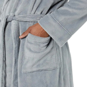 Nouveau hiver mode luxe col châle peignoir pour hommes flanelle Robe chaude Robe profonde chemise de nuit - Product Image 5