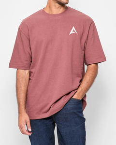 Nuevas camisetas de gran tamaño de estilo americano para hombre 100% tela Premium de algodón suave con logotipo personalizado y bordado - Product Image 1