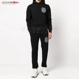 ชุดวอร์มประดับพลอยเทียมสำหรับผู้ชายมีซิปสำหรับใส่เล่นกีฬาดีไซน์ตามสั่งชุดออกกำลังกายมีสไตล์ - Product Image 1