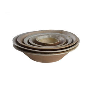 Cuencos biodegradables redondos profundos Materiales naturales Envasado de alimentos sostenible para bodas Precio bajo - Product Image 3