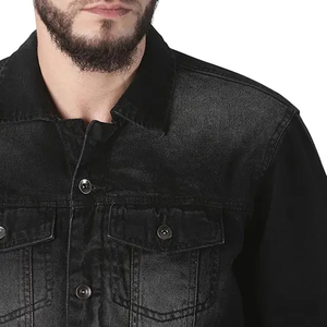 Veste en jean slim pour homme sur mesure en gros, nouveau design tendance, décontractée, unie, teinte, en coton denim pour homme - Product Image 6