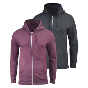 Personnalisé grande taille hommes haute qualité brodé en relief surdimensionné Polaire lourd poids lourd fermeture éclair complète impression bouffante - Product Image 1