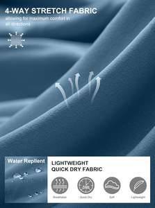 Short de Golf Décontracté pour Homme 100% Coton Léger Séchage Rapide Respirant avec 3 Poches Short de Travail à Motif Solide - Product Image 4