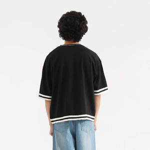 Camisetas de Hombre con Estampado Personalizado, Transpirables, 100% Algodón, de Alta Calidad, Sólidas, de Secado Rápido, Cuello Redondo, Manga Corta, con Ribete en Contraste - Product Image 2