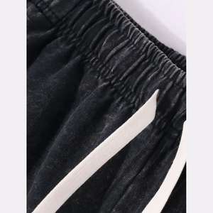 Matériaux de qualité supérieure Mans ensemble court manches t-shirts lavage à l'acide t-shirt surdimensionné Vintage 2 pièces ensemble hommes t-shirt hommes ensemble - Product Image 5