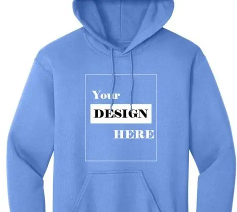 Customized your Fabric GSM & Print Placement, Color Pattern, Design in Poly Cotton Hoodies Round & V neck in fastest delivery