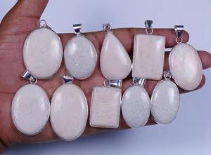 Oferta de Navidad: Increíble Amazonita Blanca Natural de Alta Calidad, Gema Suelta con Bisel Plateado, Joyería de Moda - Product Image 4