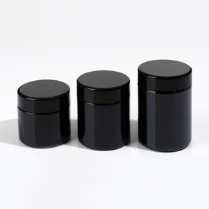 Venta Directa de Fábrica, Envases Cosméticos Vacíos de Alta Gama, Frasco de Vidrio Negro de Boca Ancha, Botella de Vidrio Ultravioleta, Frasco de Vidrio UV - Product Image 1