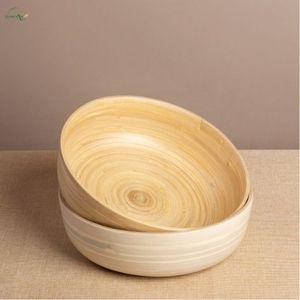 Bol de service en bambou fait à la main, respectueux de l'environnement, léger et au design classique, non toxique - Product Image 1