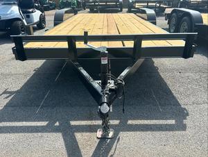 Remolque de plataforma de doble eje, remolque de carga de aluminio con rampa, remolque utilitario UTV de 7x14 pies, remolque de carga con barandas laterales - Product Image 5