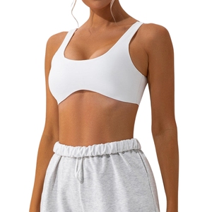 Sujetador Deportivo Sin Costuras de Alta Calidad, Diseño Simple, Gran Soporte, Patrón Sólido, Corte Automatizado, Secado Rápido, Transpirable - Product Image 1