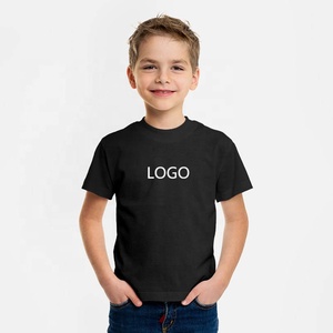 Venta caliente 100% algodón Camisetas cuello redondo sólidas para niños y niños pequeños ropa informal de verano de secado rápido con logotipo personalizado mayorista - Product Image 3