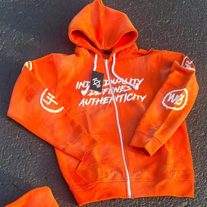 <b>Hoodie</b> <b>Men</b> Custom logo Screen Printing Heavyweight Cotton Vintage Washed Hoodies Custom Sunfaded <b>Men</b> <b>Zip</b> up Rhinestone <b>Hoodie</b> - Product Image 1