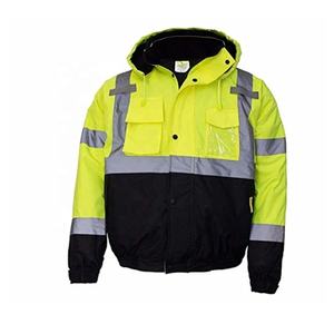 เสื้อแจ็คเก็ตและกางเกงทำงานแบบหนา ทนทาน ปลอดภัย ไร้เสียงรบกวน สวมใส่สบาย ผลิตจากโพลีเอสเตอร์ สะท้อนแสงมองเห็นได้ชัดเจน ป้องกันลม สำหรับมืออาชีพ - Product Image 1