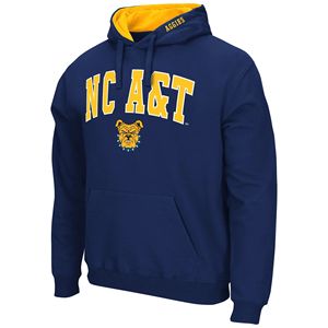 Sudadera con capucha de calidad premium North Carolina A & T Aggies con logotipo de Bulldog y acento amarillo - Product Image 2
