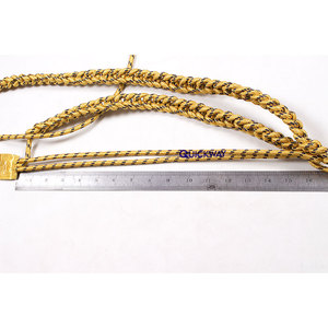 Uniformes de alta calidad Colores personalizados Tamaños personalizados Aiguillette Venta a granel Cantidad Aiguillete con oro Dos puntas - Product Image 4