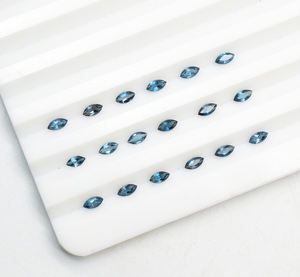 AAA Grade 4.5X2.5mm Naturel Londres Bleu Topaze Facettes Marquise Forme Pierres Précieuses Lâches pour la Fabrication de Bijoux Calibré 6.20 Cts - Product Image 5