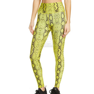 กางเกงเลกกิ้งพิมพ์ลายแบบซับลิเมชั่น ผลิตในปากีสถาน ราคาสมเหตุสมผล คุณภาพดีเยี่ยม ระบายอากาศได้ดี ยืดหยุ่น สำหรับผู้หญิง ทรงเอวกลาง สีพื้น เป็นมิตรกับสิ่งแวดล้อม แห้งเร็ว - Product Image 2