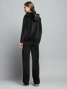 Ensemble de survêtement 2 pièces à capuche noir solide de meilleure qualité pour femmes Sweat à capuche respirant et pantalon de survêtement Ensemble de survêtement 2 pièces pleine longueur - Product Image 6